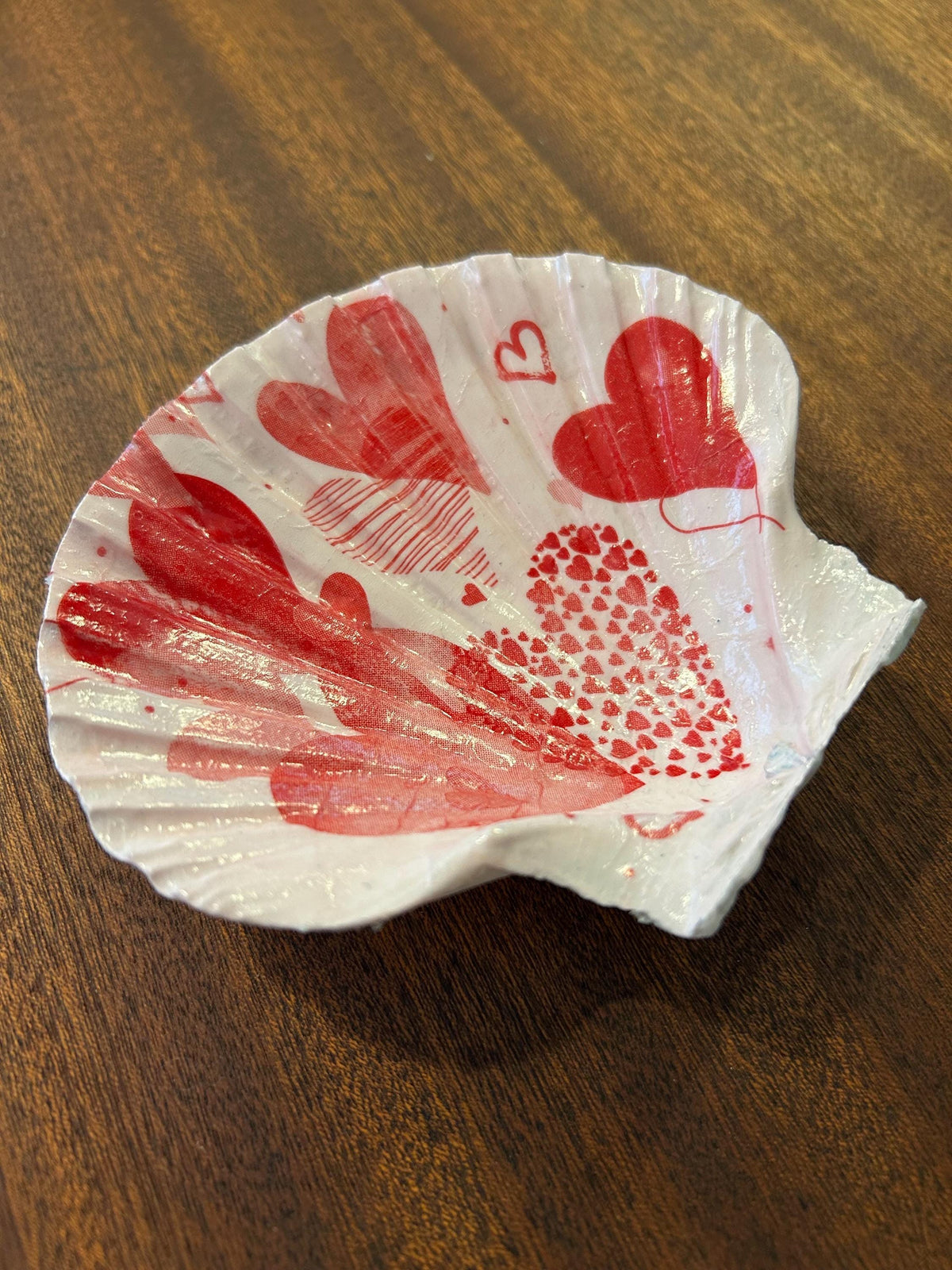 Valentine Scallop Trinket Shell - Pink