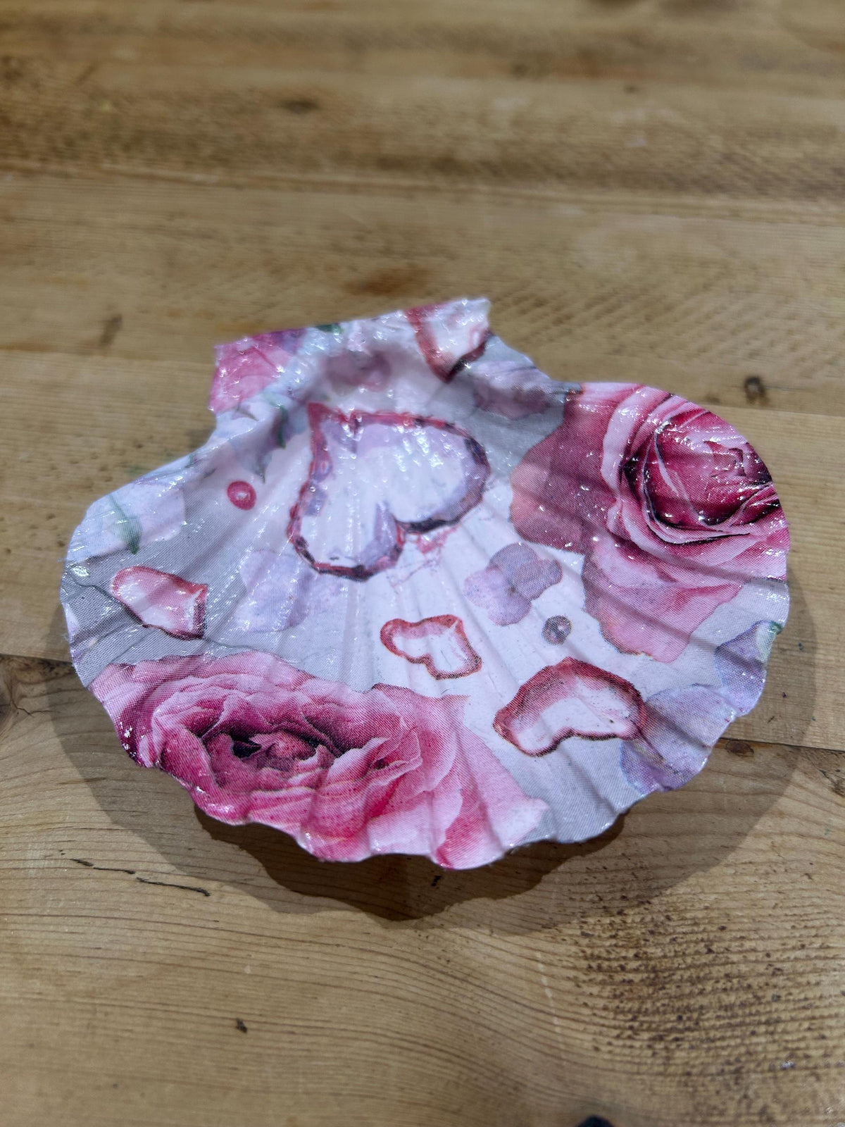 Valentine Scallop Trinket Shell - Pink