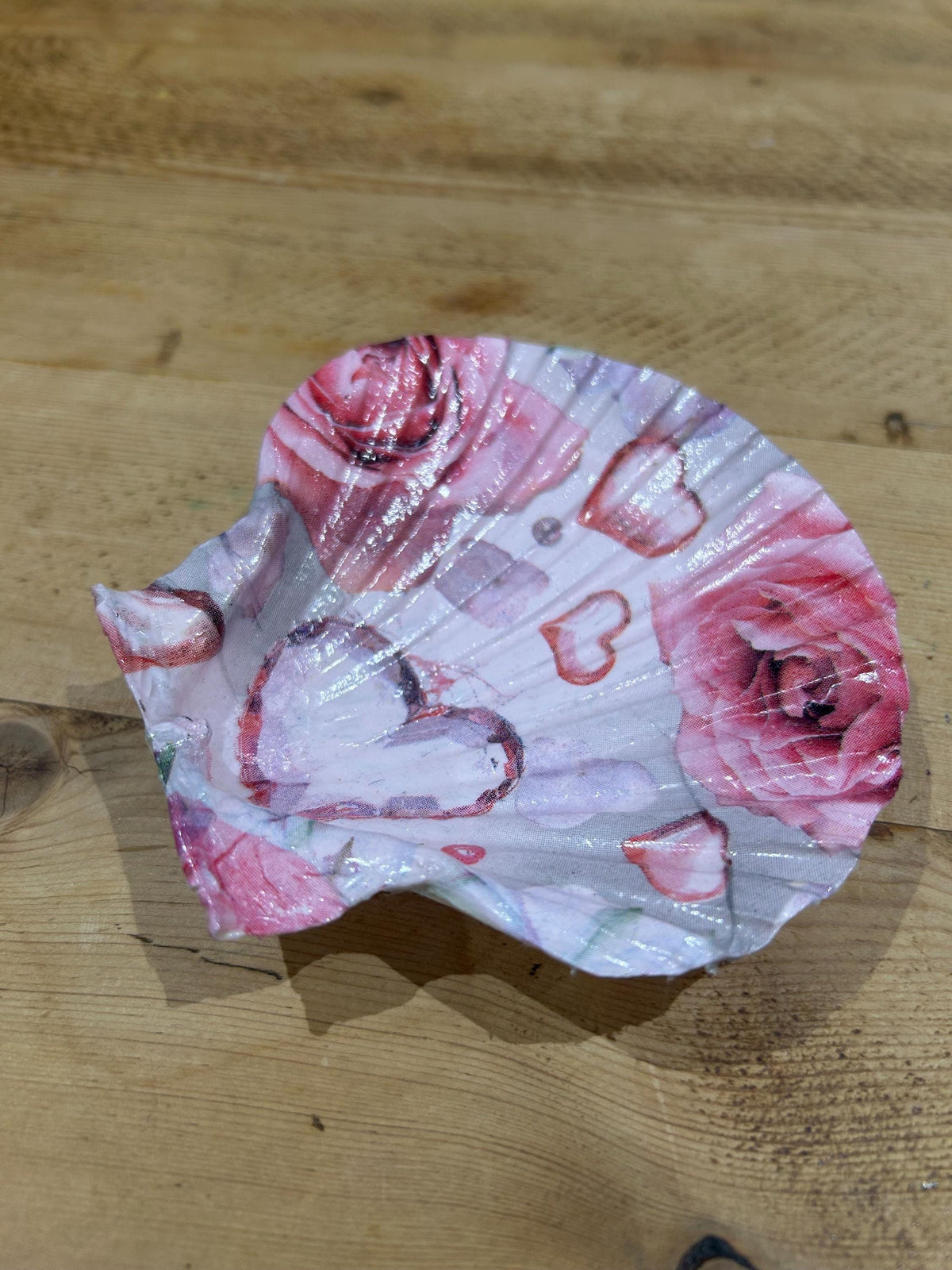 Valentine Scallop Trinket Shell - Pink