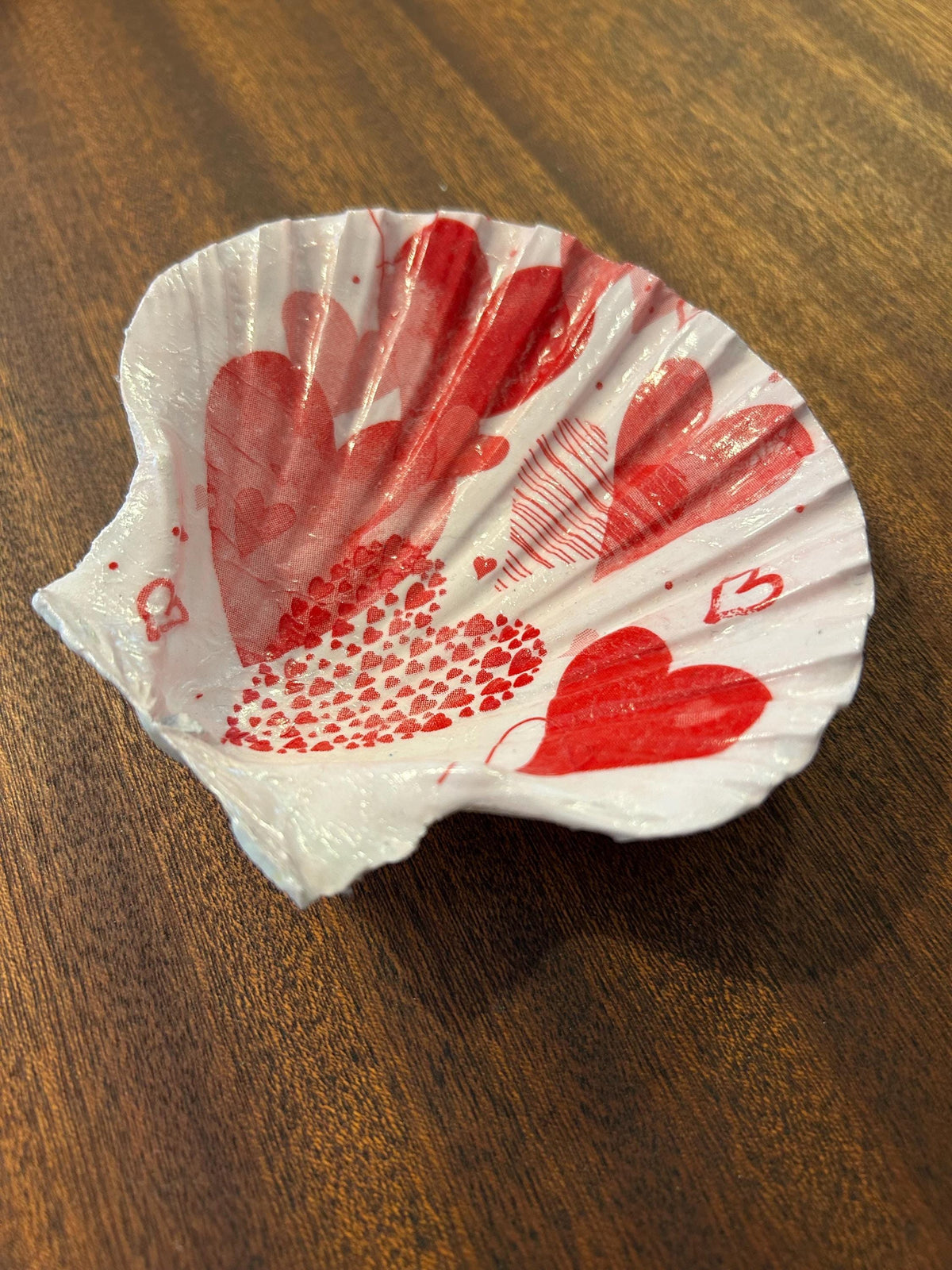 Valentine Scallop Trinket Shell - Pink