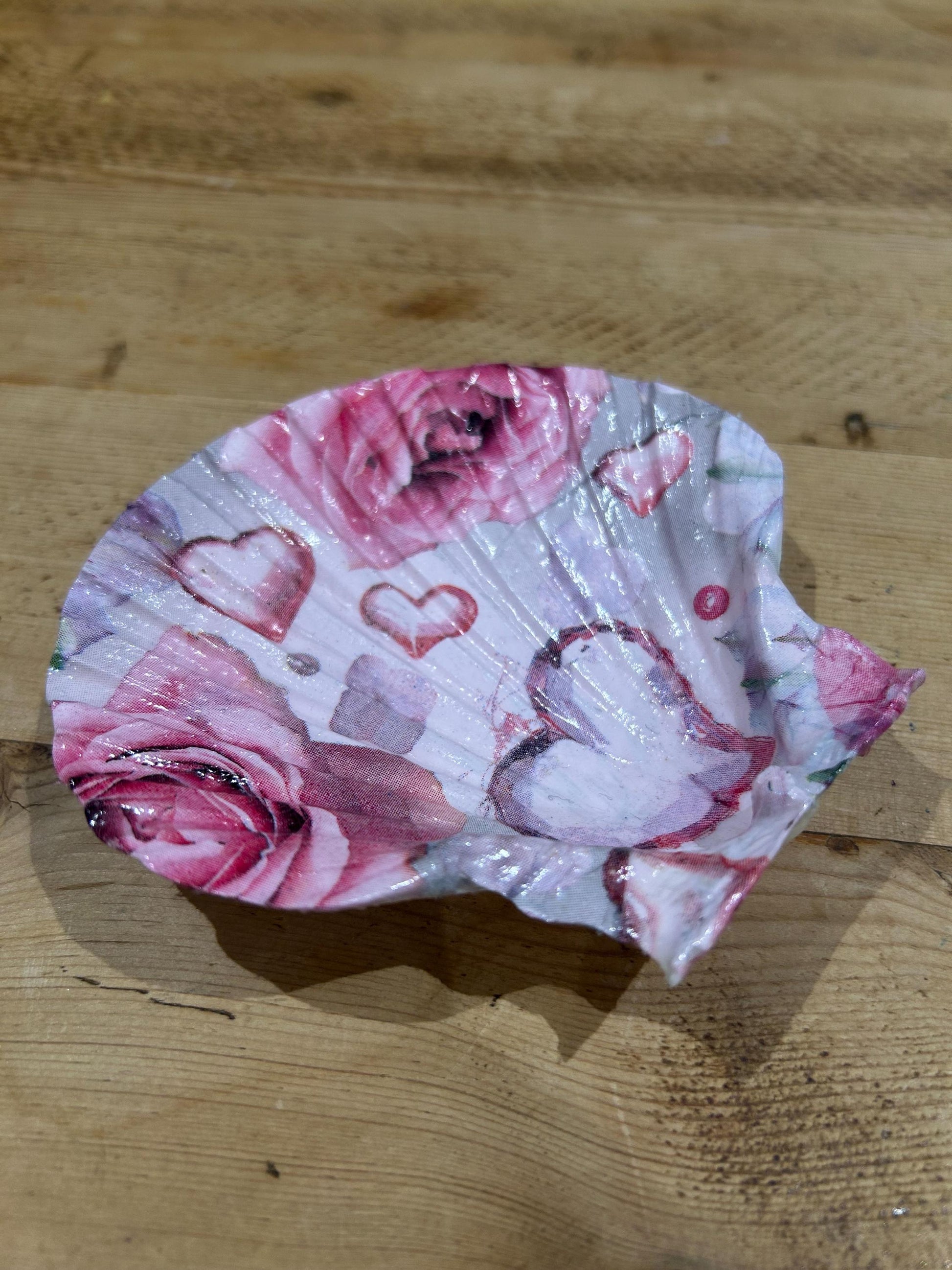 Valentine Scallop Trinket Shell - Pink