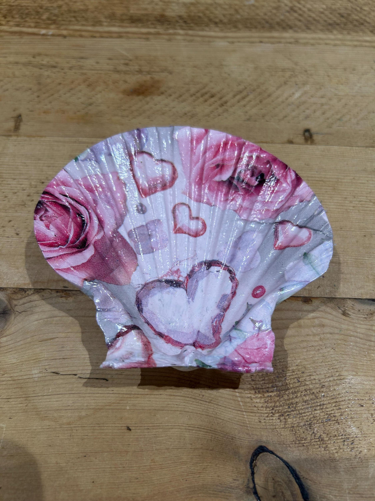 Valentine Scallop Trinket Shell - Pink