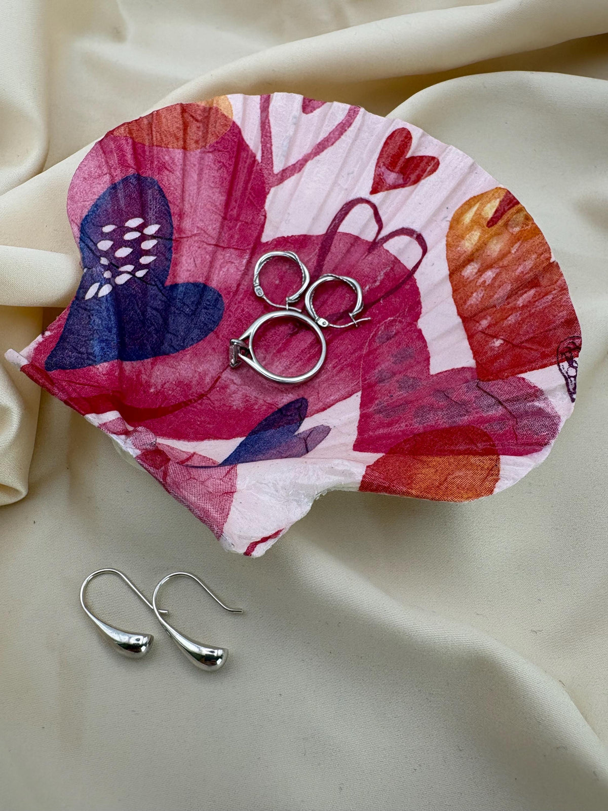 Valentine Scallop Trinket Shell - Pink